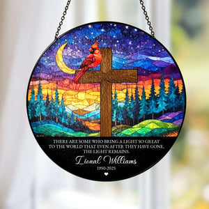 Memorial Stained Glass Suncatcher Sympathy Gift, Loss Of Mom Ornament, Dad Remembrance Gifts, In Loving Memory