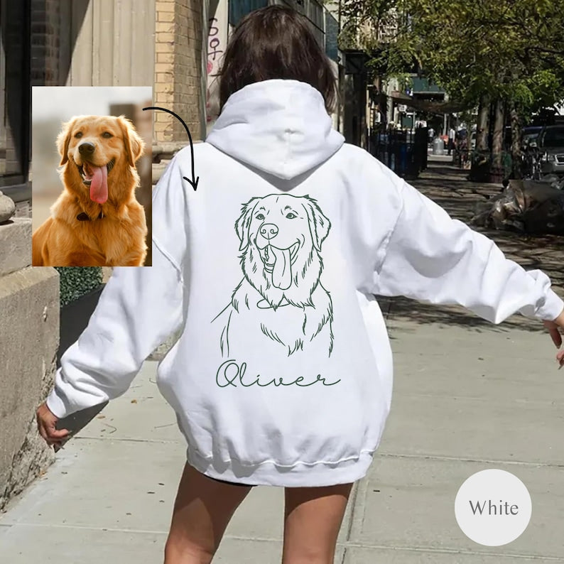 Personalized Sweatshirt With Photo, Custom Pet Photo Hoodies, Cat Dad Gift Custom Hoodie, Custom Pet Photo Sweatshirt, Photo Dog Cat Shirt