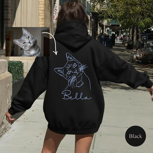 Personalized Sweatshirt With Photo, Custom Pet Photo Hoodies, Cat Dad Gift Custom Hoodie, Custom Pet Photo Sweatshirt, Photo Dog Cat Shirt