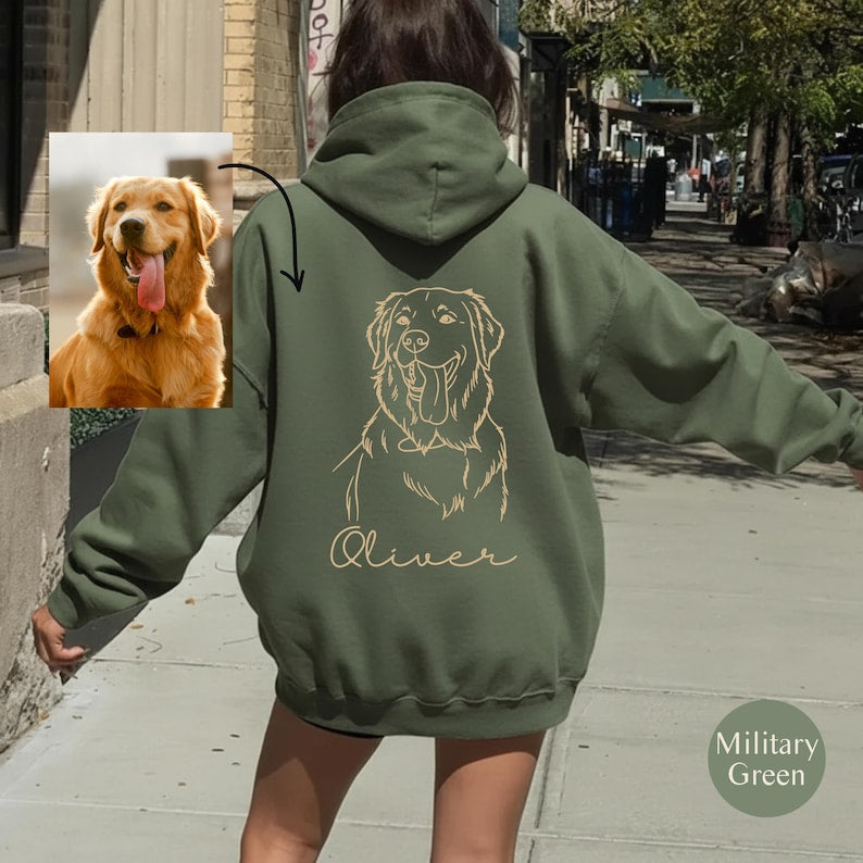 Personalized Sweatshirt With Photo, Custom Pet Photo Hoodies, Cat Dad Gift Custom Hoodie, Custom Pet Photo Sweatshirt, Photo Dog Cat Shirt