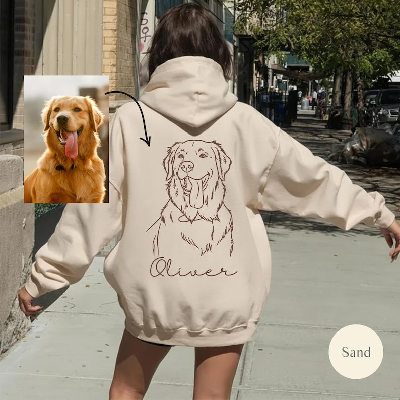 Personalized Sweatshirt With Photo, Custom Pet Photo Hoodies, Cat Dad Gift Custom Hoodie, Custom Pet Photo Sweatshirt, Photo Dog Cat Shirt