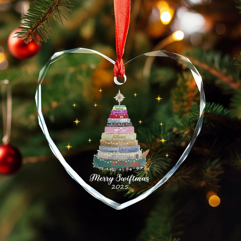Merry Swiftmas Album Tree Ornament 2025, Album Books Christmas Ornament, Music Fan Christmas Ornament Keepsake, Holiday Decor Keepsake