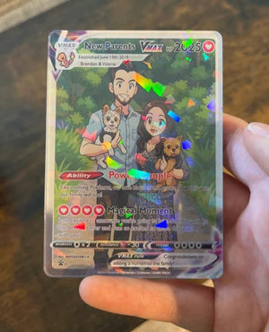 Personalized PKM Couple Card, Custom Photo Anime Wedding Card, Anniversary Gift, Gift for Him, Gift for Her, Custom Card Anniversary