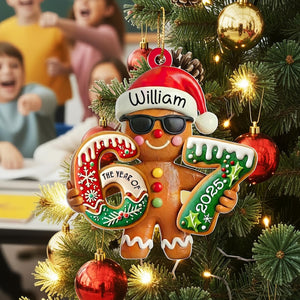 67 Christmas Ornament, Personalized Gingerbread 67 Ornament, Six Seven Ornament, Teacher Student Gift, Gen Alpha Humor, Funny Ornament