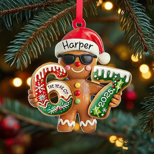 67 Christmas Ornament, Personalized Gingerbread 67 Ornament, Six Seven Ornament, Teacher Student Gift, Gen Alpha Humor, Funny Ornament