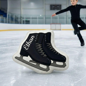 Personalized Ice Skate Pillow With Custom Name - Gift for Figure Skating Moms and Kids