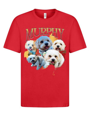 Personalised Bootleg t shirt, Personalised Dog T shirt, Viral 90s Style dog t shirt, Dog Collage t shirt, Dog Lovers tshirt