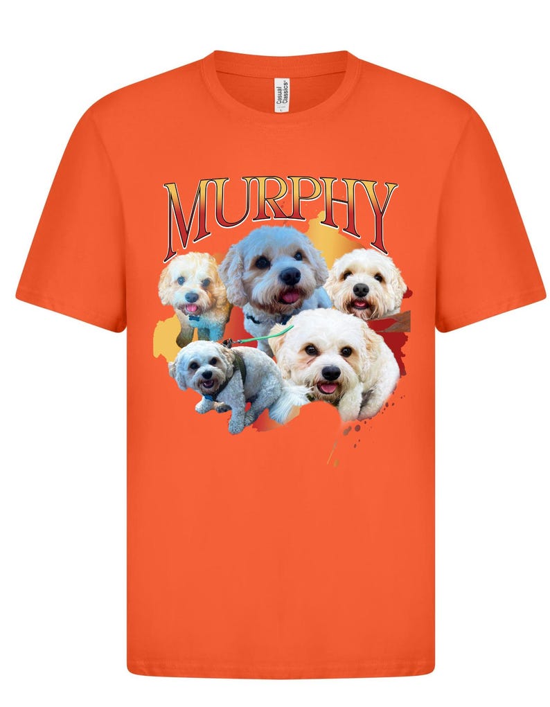 Personalised Bootleg t shirt, Personalised Dog T shirt, Viral 90s Style dog t shirt, Dog Collage t shirt, Dog Lovers tshirt