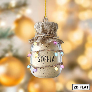 Custom Sourdough Sourdough Starter Ornament, Christmas Ornament, Sourdough Christmas Hanging Decor Loved Sourdough 2D Flat