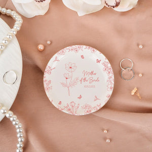 Personalized Wedding Ring Dish for Mom, Mother of the Bride/Groom Jewelry Dish, Gifts from Bride Daughter, Wedding Keepsake Gift for Her