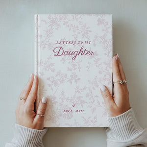 Letters to My Daughter Journal, Personalized Name Memory Book, Custom French Toile Keepsake Notebook, Baby Girl Shower Gift for New Mom