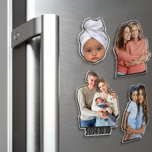 Custom Family Photo Acrylic Magnet: Family 2025 Photo Keepsake Gift