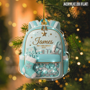 Personalized Kids School Backpack Ornament 2025, Teacher Student Decor, Kids Christmas Gift,Back To School Gift For Kids Teachers Graduation