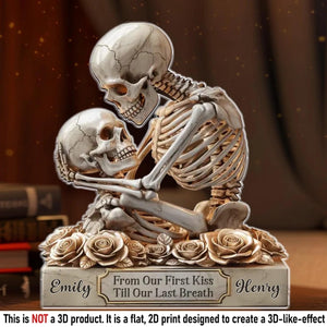 Personalized Skeleton Couple Acrylic Plaque Gothic Romantic Gift
