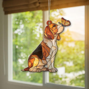Beagle ACRYLIC Suncatcher, Beagle Ornament, Dog Window Hanging Decor, Pet Memorial Gift, Beagle Lover Gift, Dog Mom Gift