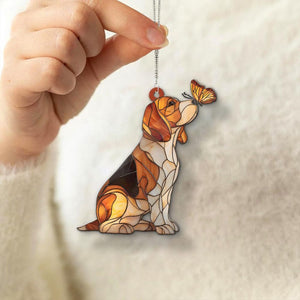 Beagle ACRYLIC Suncatcher, Beagle Ornament, Dog Window Hanging Decor, Pet Memorial Gift, Beagle Lover Gift, Dog Mom Gift