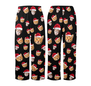 Personalized Face Kid Pajama Pants, Custom Photo Xmas Pajamas, Children Christmas Gift