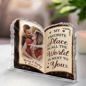 Personalized Photo Acrylic Book Plaque Romantic Keepsake Decor