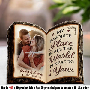 Personalized Photo Acrylic Book Plaque Romantic Keepsake Decor