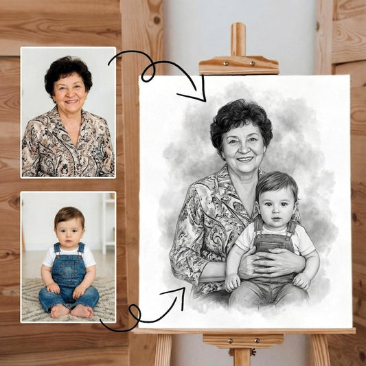 Add Deceased Loved One to Photo | Merge Multiple Pictures | Custom Family Memorial Portrait | Combine Photos | Sympathy Gift