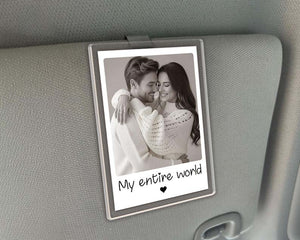 Custom Couple Photo Car Visor Clip, Drive Safe I Love You Sun Visor, Valentines Day Gift For Him, Personalized Gifts for Boyfriend Husband
