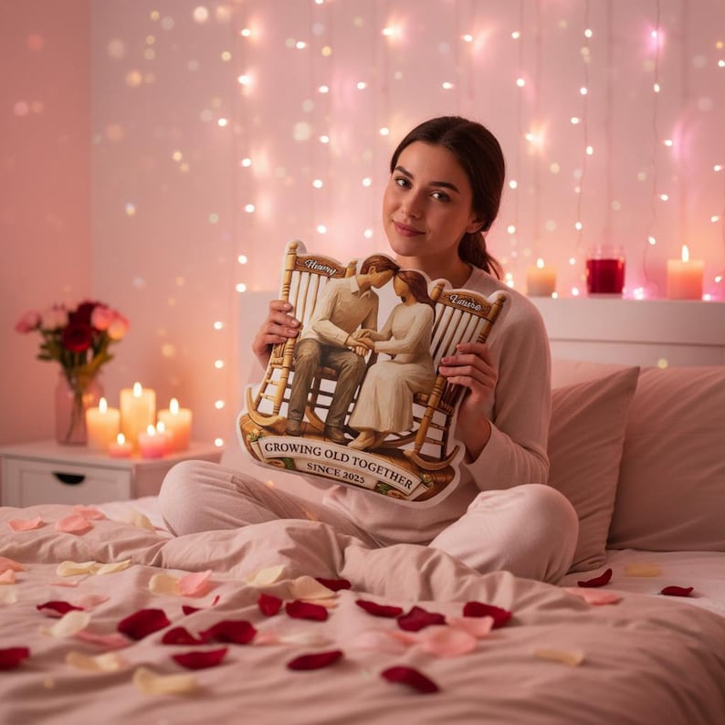 Personalized Pillow Valentines Day Gift for Couple, Pillow Engagement Gift For Couples, Wedding Gifts, Newlywed Gift, Engagement Gift