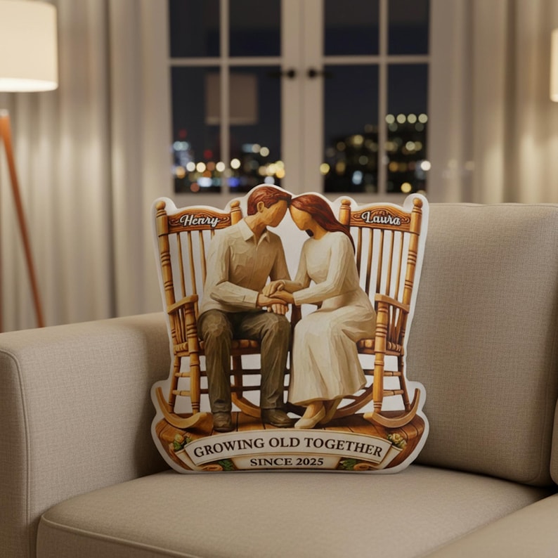 Personalized Pillow Valentines Day Gift for Couple, Pillow Engagement Gift For Couples, Wedding Gifts, Newlywed Gift, Engagement Gift