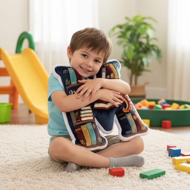 Custom Letter Dragon Sleep On Book Pillow For Book Lover/ Dragon Lover, Dragon Reading Pillow, Dragon And Book Cushion