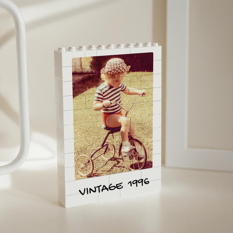 30th Birthday Custom Puzzle Vintage 1996 Design, Photo Block Puzzles Retro Photograph Ready-to-Assemble Gifts