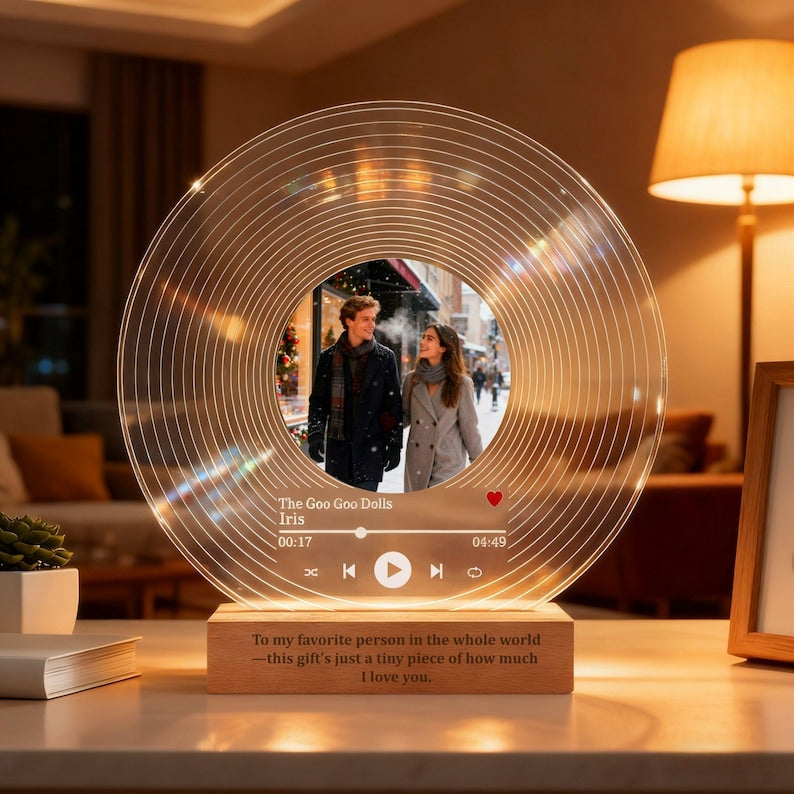 Personalized Photo Vinyl Records, Birthday Gifts, Customized Song Acrylic Plaques, Anniversary Gifts, Gifts For Her, Valentine's Day Gifts