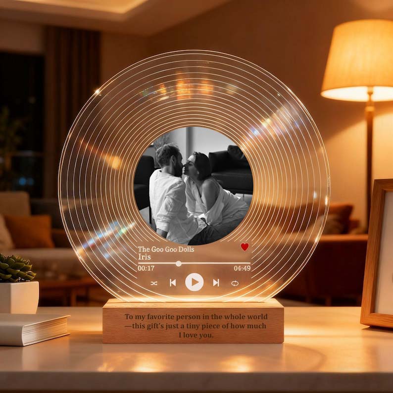 Personalized Photo Vinyl Records, Birthday Gifts, Customized Song Acrylic Plaques, Anniversary Gifts, Gifts For Her, Valentine's Day Gifts