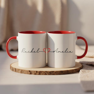 Personalized Valentine's Couple Matching Mug, Couple Name Mug Girlfriend/Boyfriend Gift, Valentines Couples Gift, Couples Gift, Gift for Him