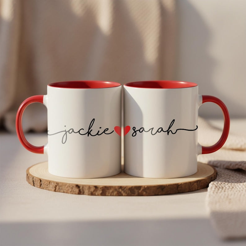 Personalized Valentine's Couple Matching Mug, Couple Name Mug Girlfriend/Boyfriend Gift, Valentines Couples Gift, Couples Gift, Gift for Him
