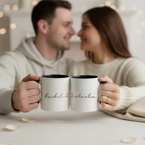 Personalized Valentine's Couple Matching Mug, Couple Name Mug Girlfriend/Boyfriend Gift, Valentines Couples Gift, Couples Gift, Gift for Him