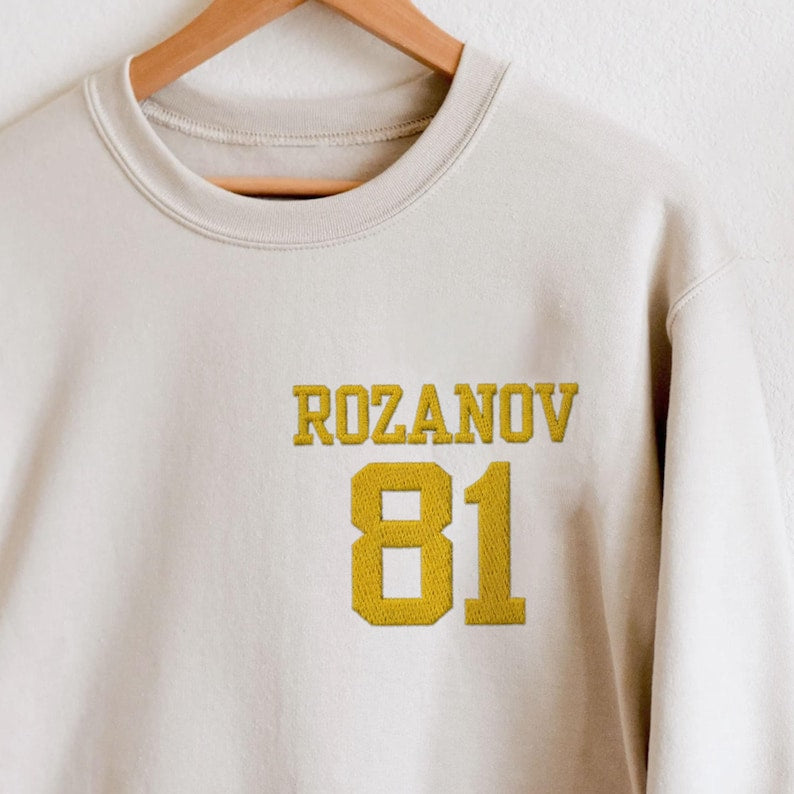 Embroidered Team Hollanov Sweatshirt, Hockey Romance Unisex LGBT Hockey Fan Gift, Ilya Rozanov Heated Rivalry Shirt, Queer Hockey Fan