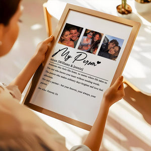 Personalised My Person Definition Print, Photo Gift for Him, Gift for Her, Anniversary Gift, Valentines Gift for Him Her, Gift for Boyfriend