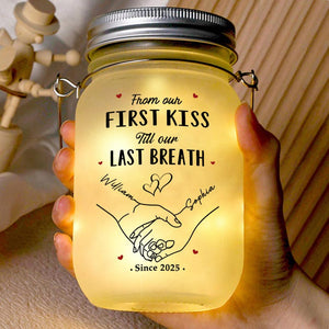 Personalized Couple Light Jar, Custom Date Keepsake Gift, I Met You I Liked You Lamp,Anniversary Decor,Romantic Valentines Day Gifts