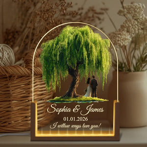 Anniversary Willow Night Light,Willow Tree 9 Year Anniversary,9th Wedding Anniversary Gift For Her,Gift for Couples,Wedding Anniversary Gift