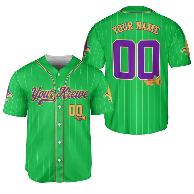Custom Festival Baseball Jersey Personalized Your Krewe, Name & Number Holiday Team Jersey, Family Matching Men Women Youth Kids