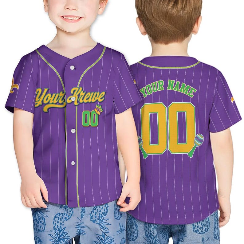 Custom Festival Baseball Jersey Personalized Your Krewe, Name & Number Holiday Team Jersey, Family Matching Men Women Youth Kids