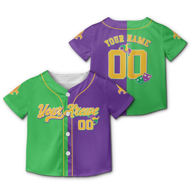 Custom Festival Baseball Jersey Personalized Your Krewe, Name & Number Holiday Team Jersey, Family Matching Men Women Youth Kids