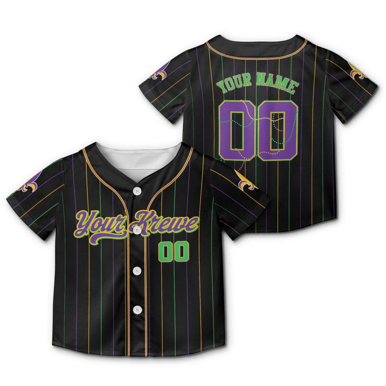 Custom Festival Baseball Jersey Personalized Your Krewe, Name & Number Holiday Team Jersey, Family Matching Men Women Youth Kids