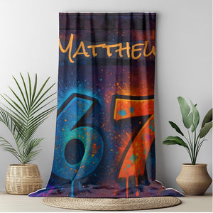 Personalized Graffiti Blanket for Boys | Custom Name Street Art Throw | Trendy 67 Blanket | Cool Boy Bedroom Decor | Teen Gift | Kid Blanket