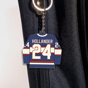 Heated Rivalry & Hollanov Inspired Acrylic Keychains / Bag Charms, Team Rozano Keychain