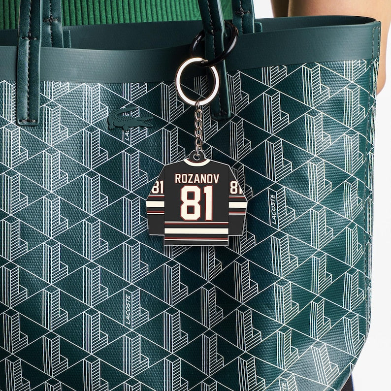 Heated Rivalry & Hollanov Inspired Acrylic Keychains / Bag Charms, Team Rozano Keychain