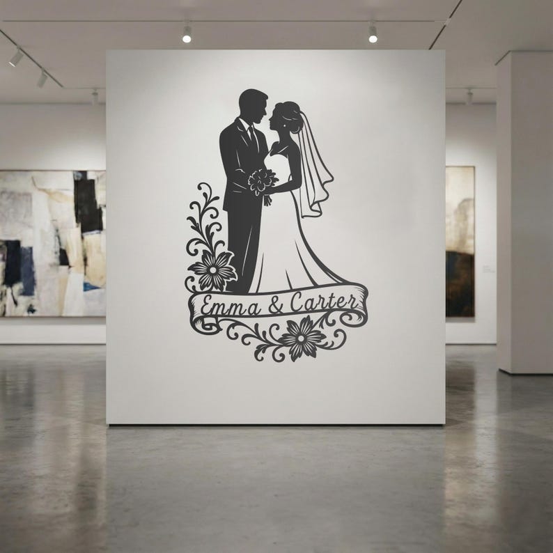 Personalized Wedding Monogram Metal Sign Custom Initials Wall Decor for Home & Wedding Gifts
