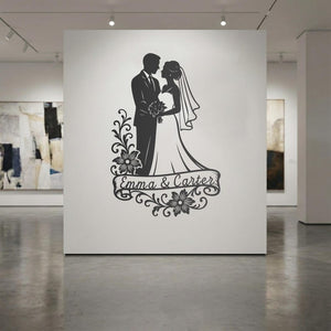 Personalized Wedding Monogram Metal Sign Custom Initials Wall Decor for Home & Wedding Gifts