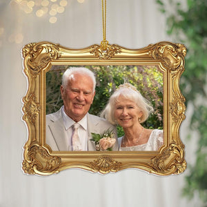 Custom Couple Portrait Frame Ornament, Unique Christmas Photo Gifts, Custom Portrait Engagement Gift,New Couple, Wedding Gift, Engaged Gift