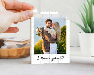 Personalized Couple Photo Building Block, Valentine Gift for Couple, Anniversary Gift for Him, Couple Bricks Puzzle Gifts, Love Gift