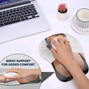 Custom Funny Face 3D Mouse Pad, Personalized Men Photo 3D Mouse Pad, Gift For Girlfriend Wife, Humor Gift for Boss Coworker